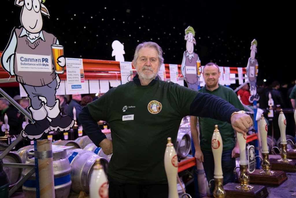 festival volunteers in main hall